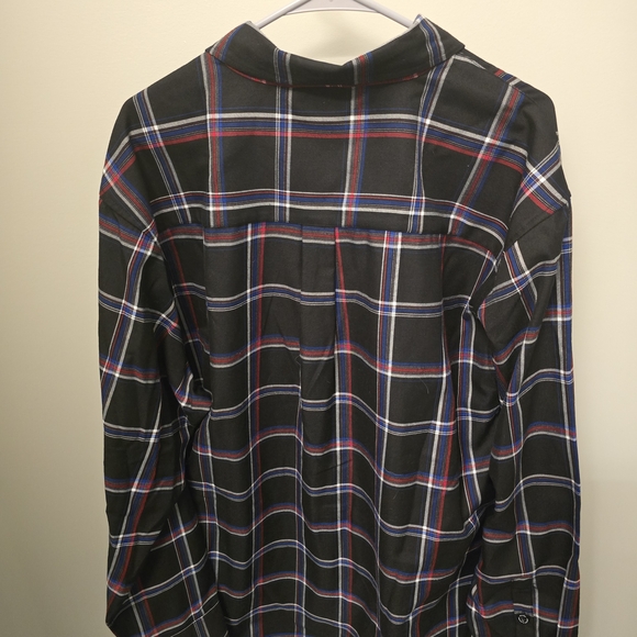 DIXXON Men's Black, Blue, and Red Plaid Shirt - Picture 2 of 3